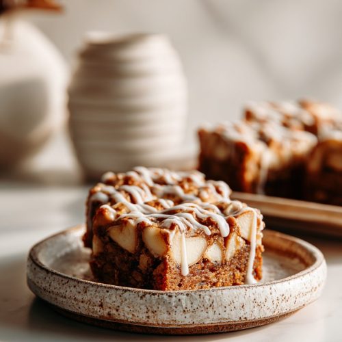 Maple Glazed Apple Blondies