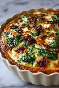 Mediterranean Spinach Feta Casserole Recipe