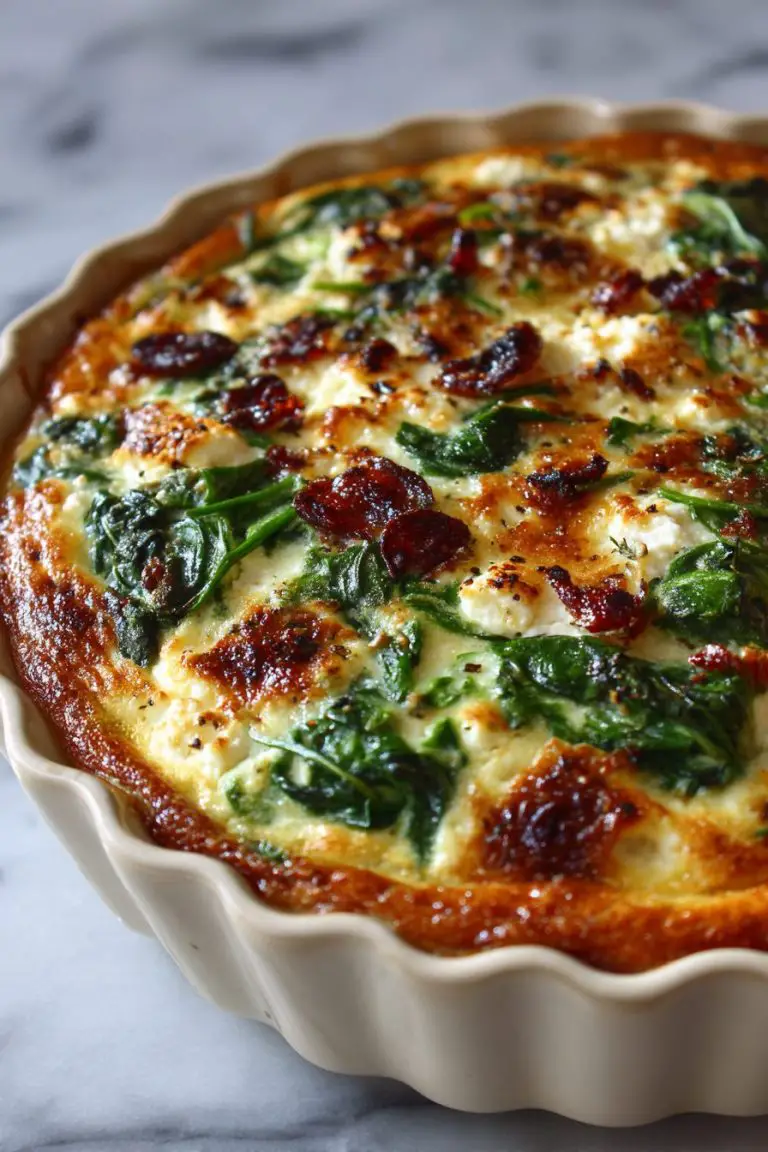 Mediterranean Spinach Feta Casserole Recipe
