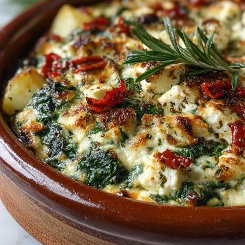 Mediterranean Spinach Feta Casserole Recipe