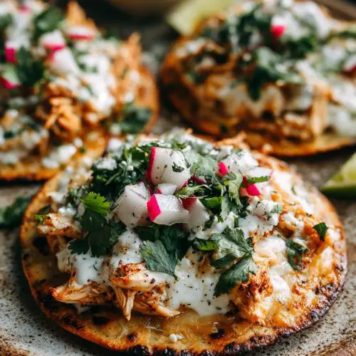 Mini Chicken Sheet Pan Tostadas