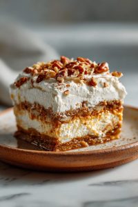 No-Bake Pecan Pie Lasagna