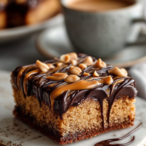 Peanut Butter Sheet Cake Bliss