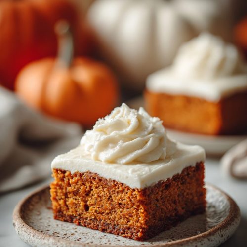 Pumpkin Bars with Cream Cheese Frosting