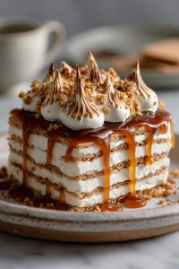 Ritz Cracker Salted Caramel Icebox Cake