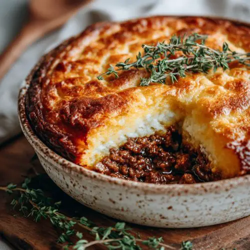 Savory BBQ Beef Cornbread Pie