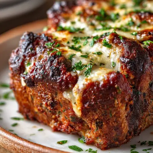 Savory Italian Meatloaf with Cheese