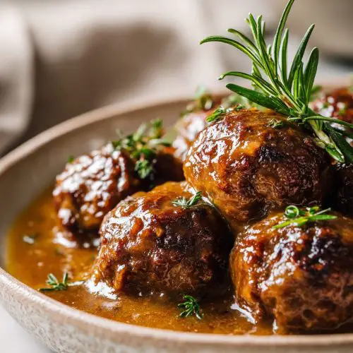Slow Cooker Salisbury Steak Meatballs