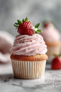 Strawberry Cupcakes with Buttercream