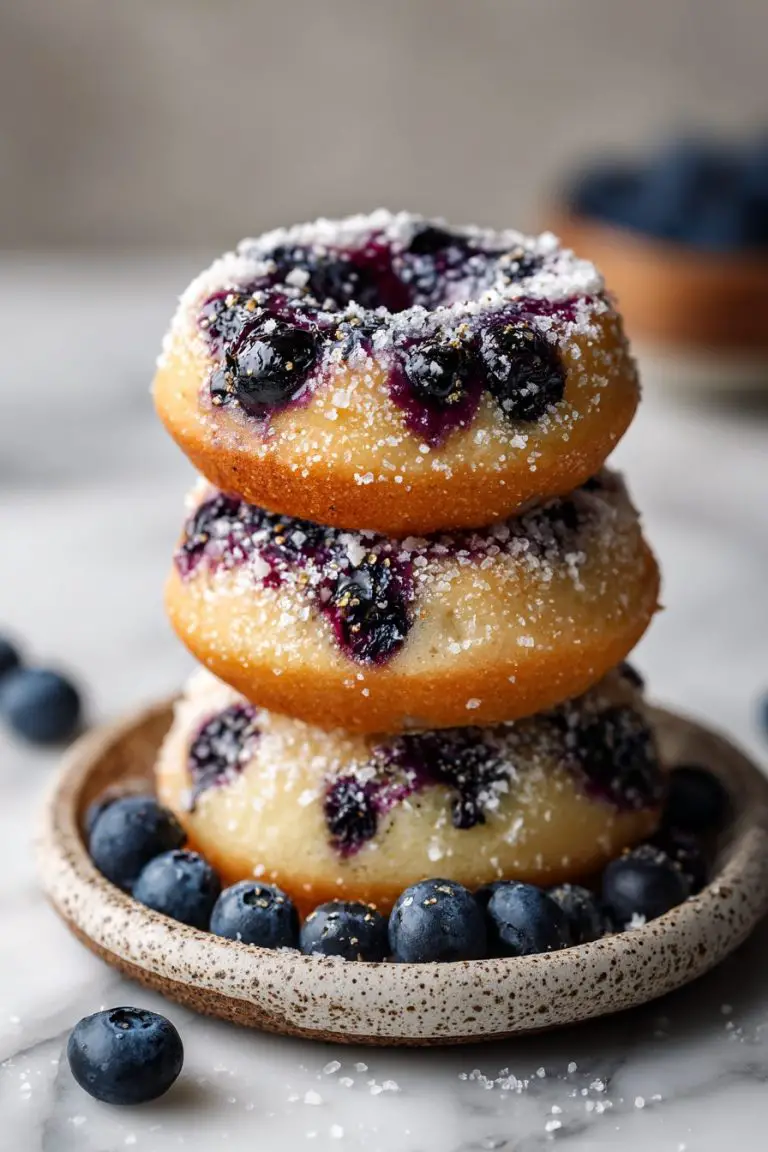 Sugar-Free Baked Blueberry Donuts