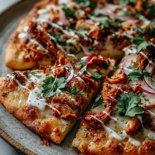 Tandoori Chicken Naan Pizza