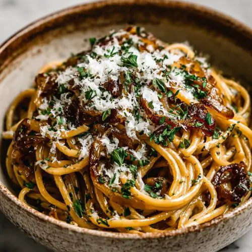 Vegan Caramelized Onion Pasta Delight