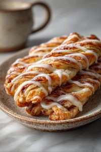 Berry Puff Pastry Twists with Sweet Glaze
