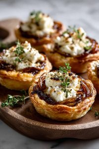 Delicious Caramelized Onion and Goat Cheese Tarts