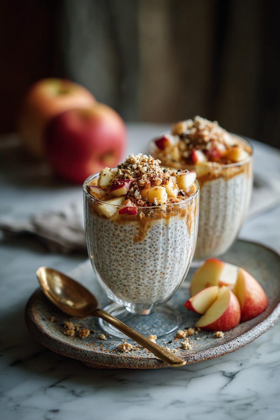 Easy Apple Crumble Chia Pudding