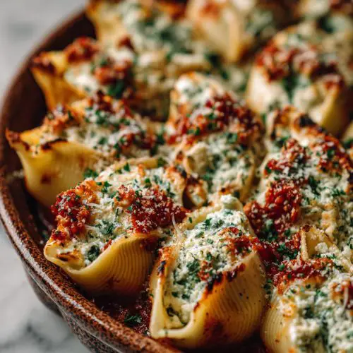 Easy Christmas Stuffed Shells