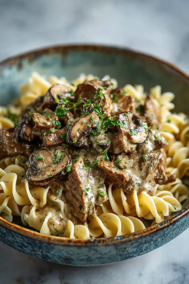 Easy Mushroom Seitan Stroganoff