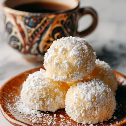 Lemon Cream Snowball Cookies