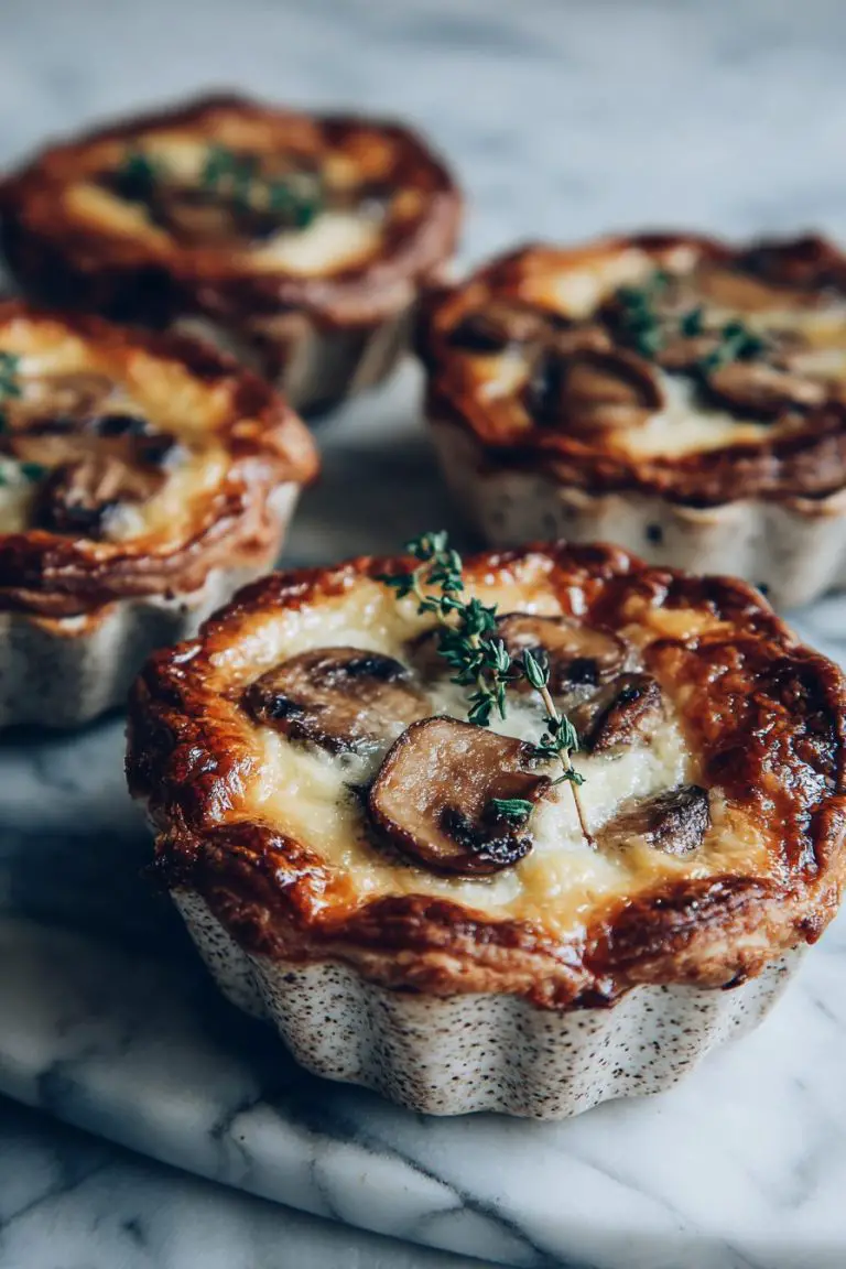 Savory Mini Mushroom Gruyere Pot Pies