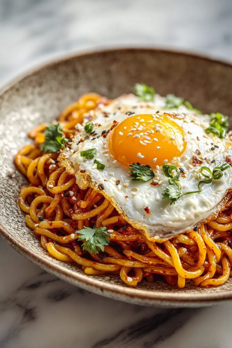 Spicy Noodles with Korean Corn Cheese