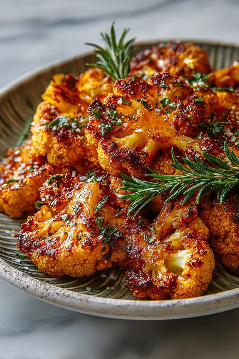 Sweet and Spicy Baked Cauliflower