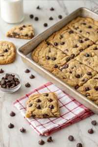Easy Sheet Pan Chocolate Chip Cookies