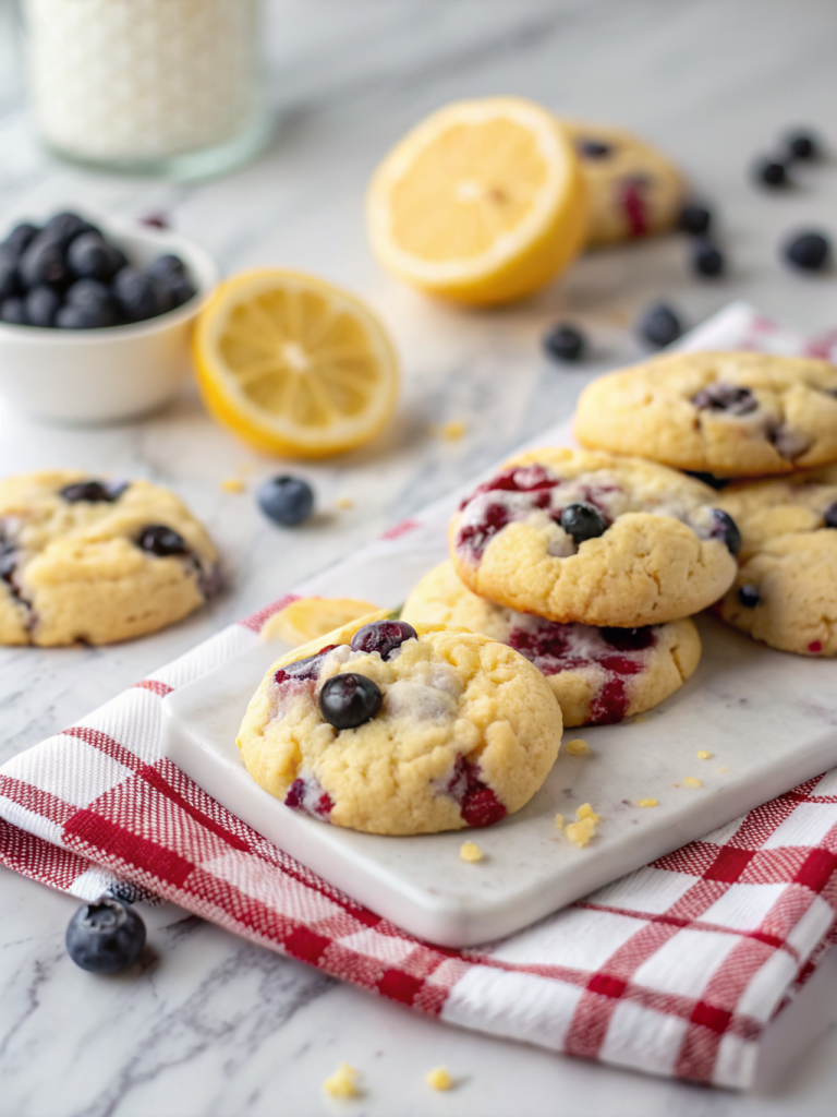 Lemon Blueberry Cheesecake Cookies