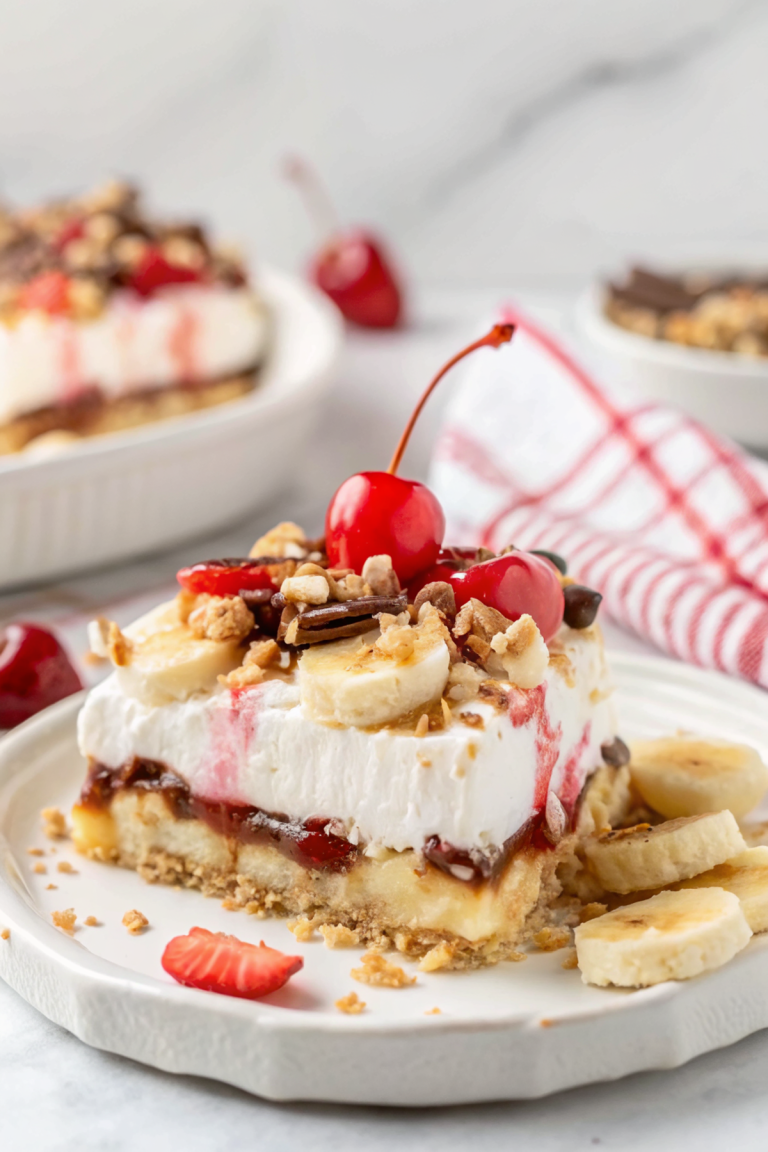No Bake Banana Split DessertNew