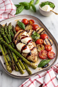 Balsamic Caprese Chicken Breast with AsparagusNew