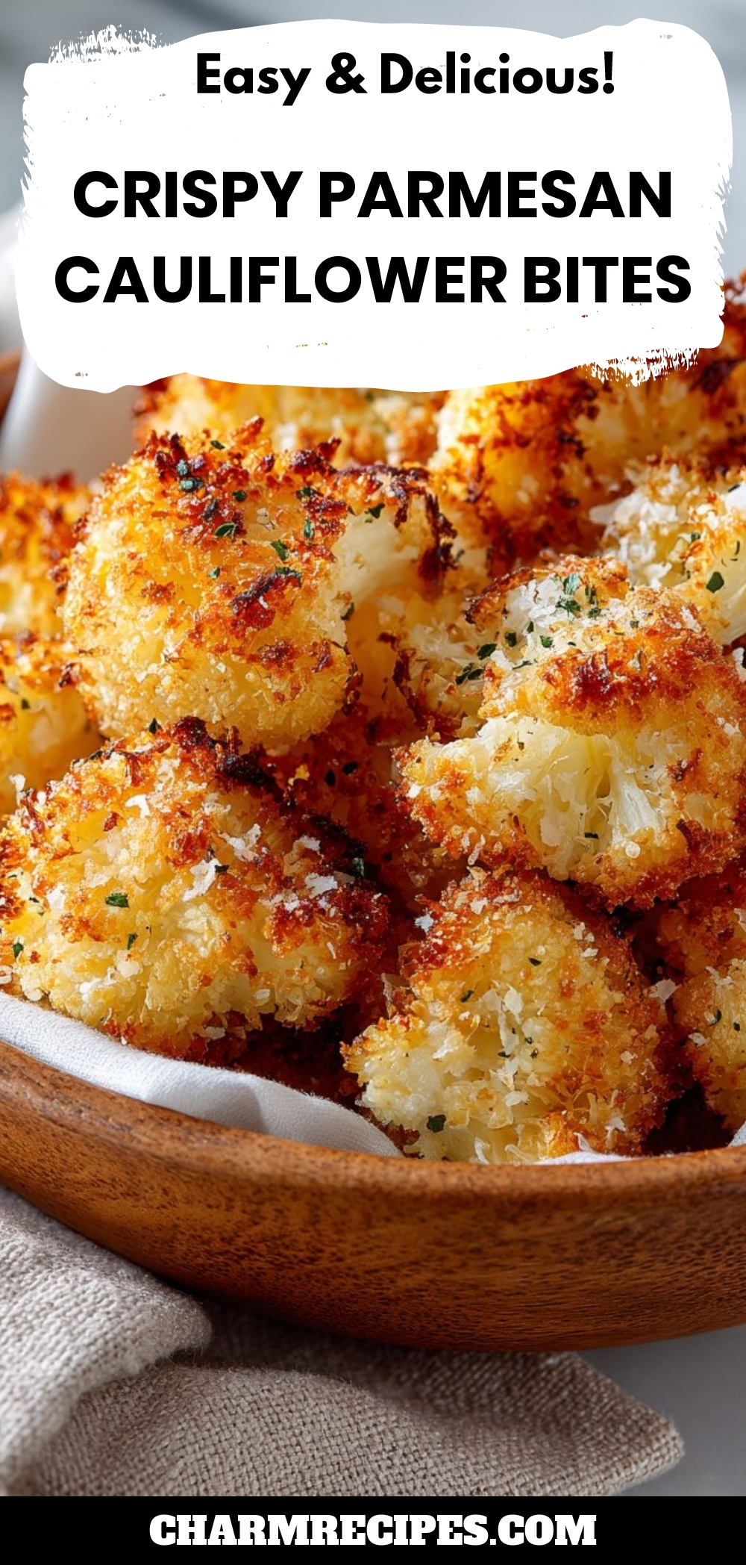 Crispy Parmesan Cauliflower Bites