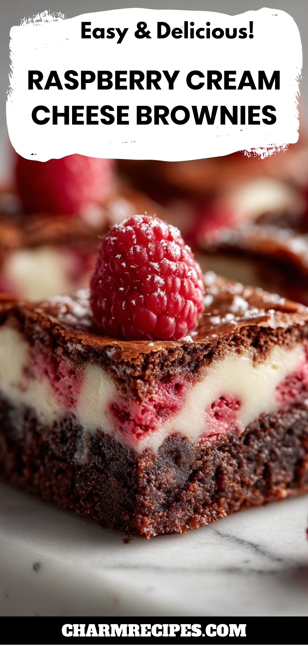 Raspberry Cream Cheese Brownies