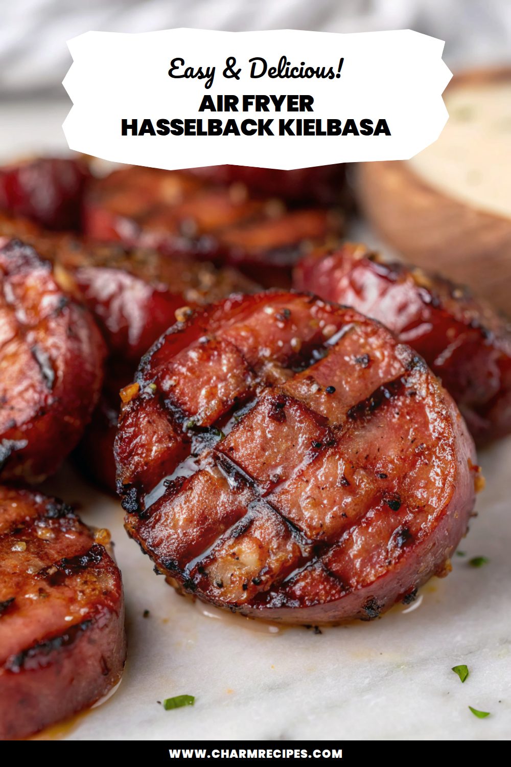 Air Fryer Hasselback Kielbasa