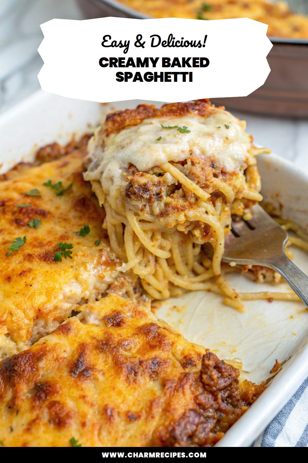 Creamy Baked Spaghetti