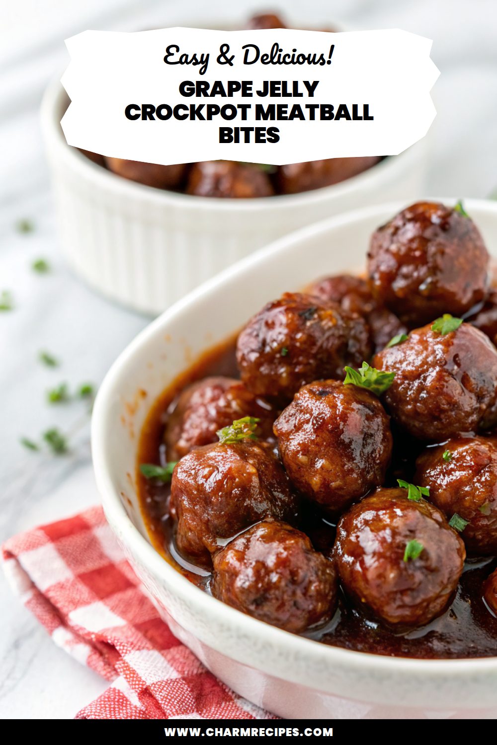 Grape Jelly Crockpot Meatball Bites