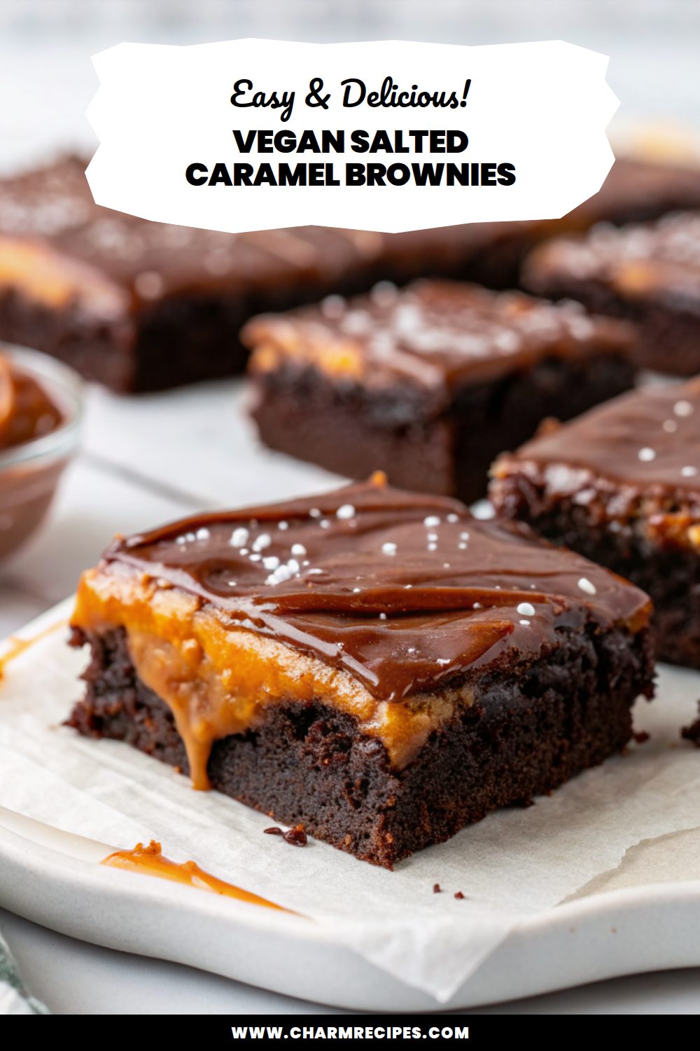 Vegan Salted Caramel Brownies