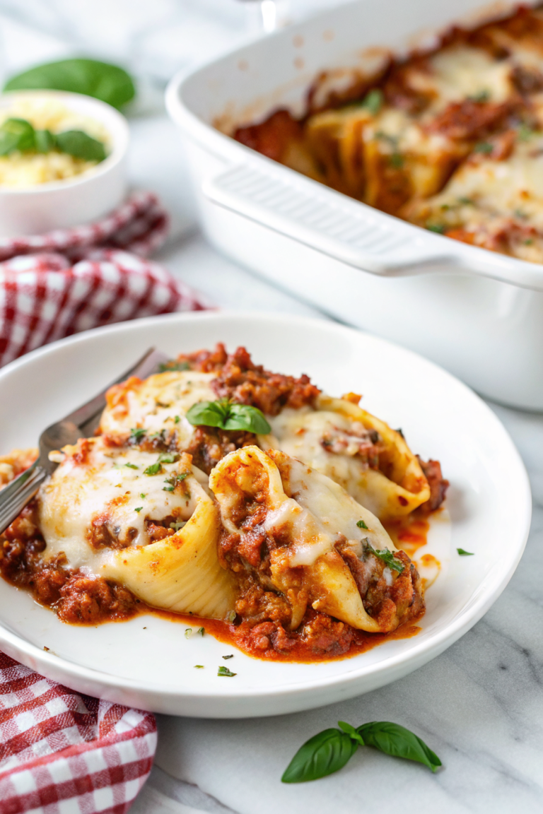 Beefy Italian Stuffed Shells RecipeNew