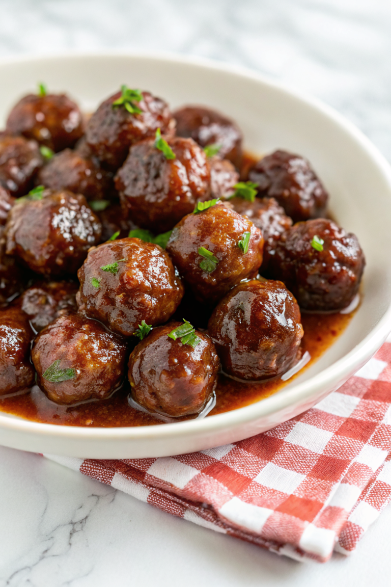 Grape Jelly Crockpot Meatball BitesNew