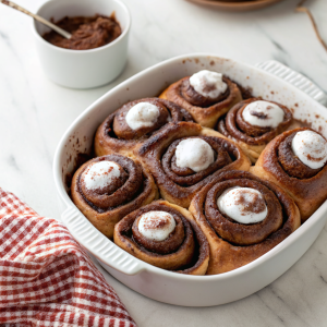Hot Cocoa Cinnamon Rolls With Chocolate MarshmallowNew