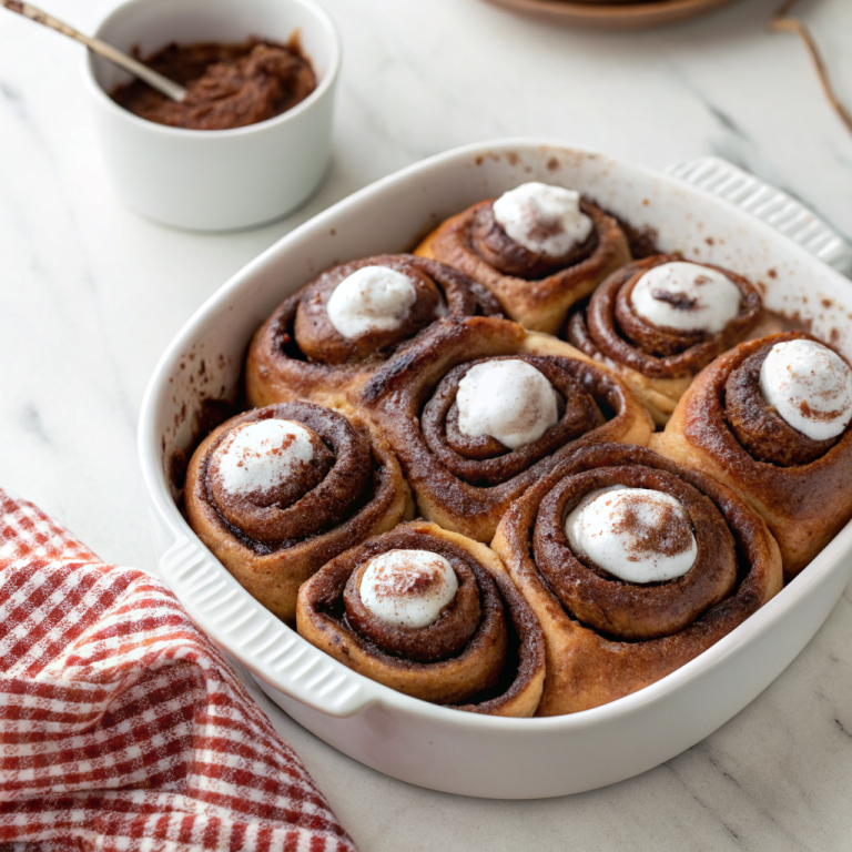 Hot Cocoa Cinnamon Rolls With Chocolate MarshmallowNew