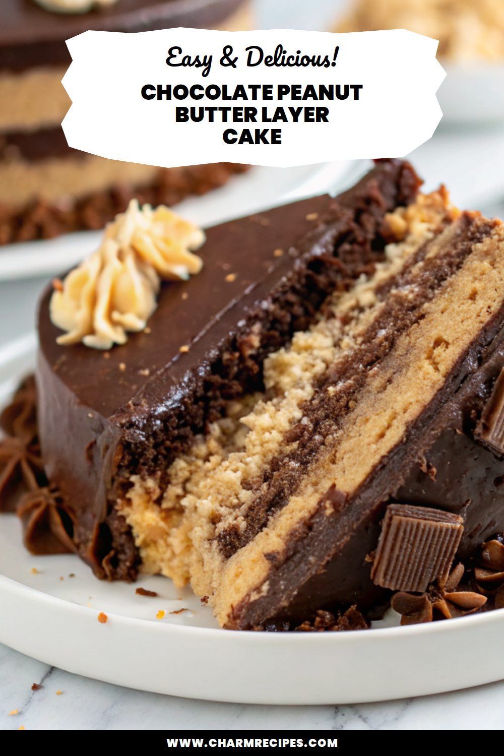 Chocolate Peanut Butter Layer Cake