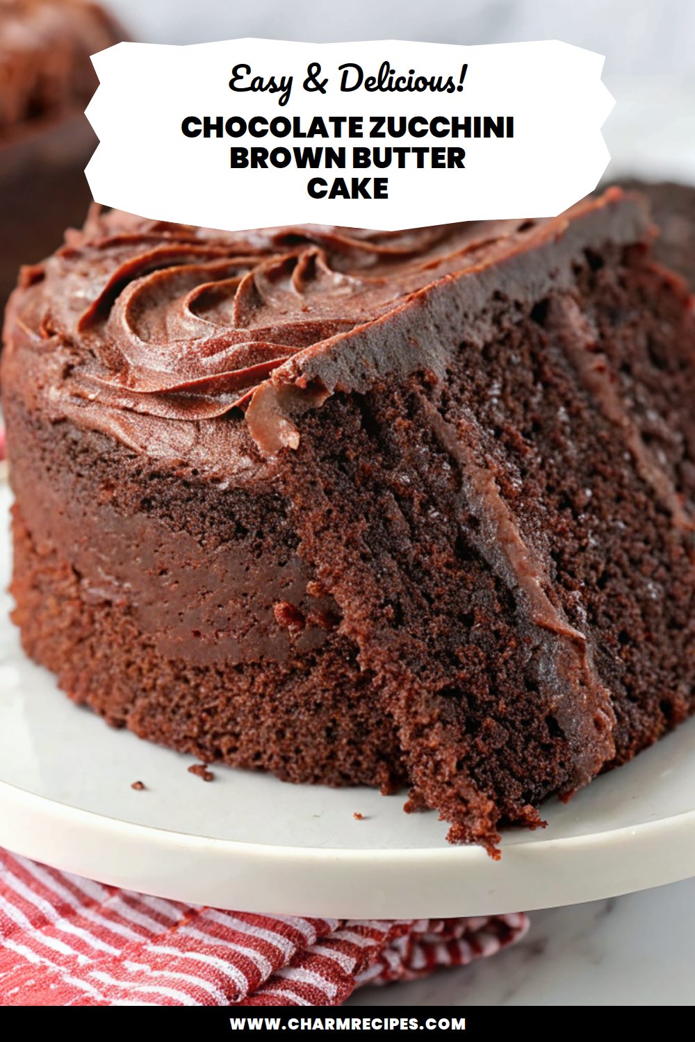 Chocolate Zucchini Brown Butter Cake