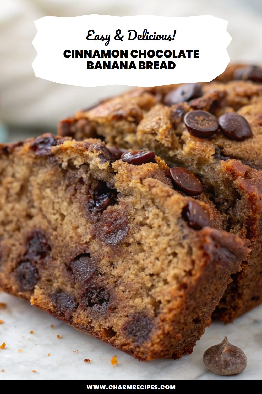 Cinnamon Chocolate Banana Bread Recipe