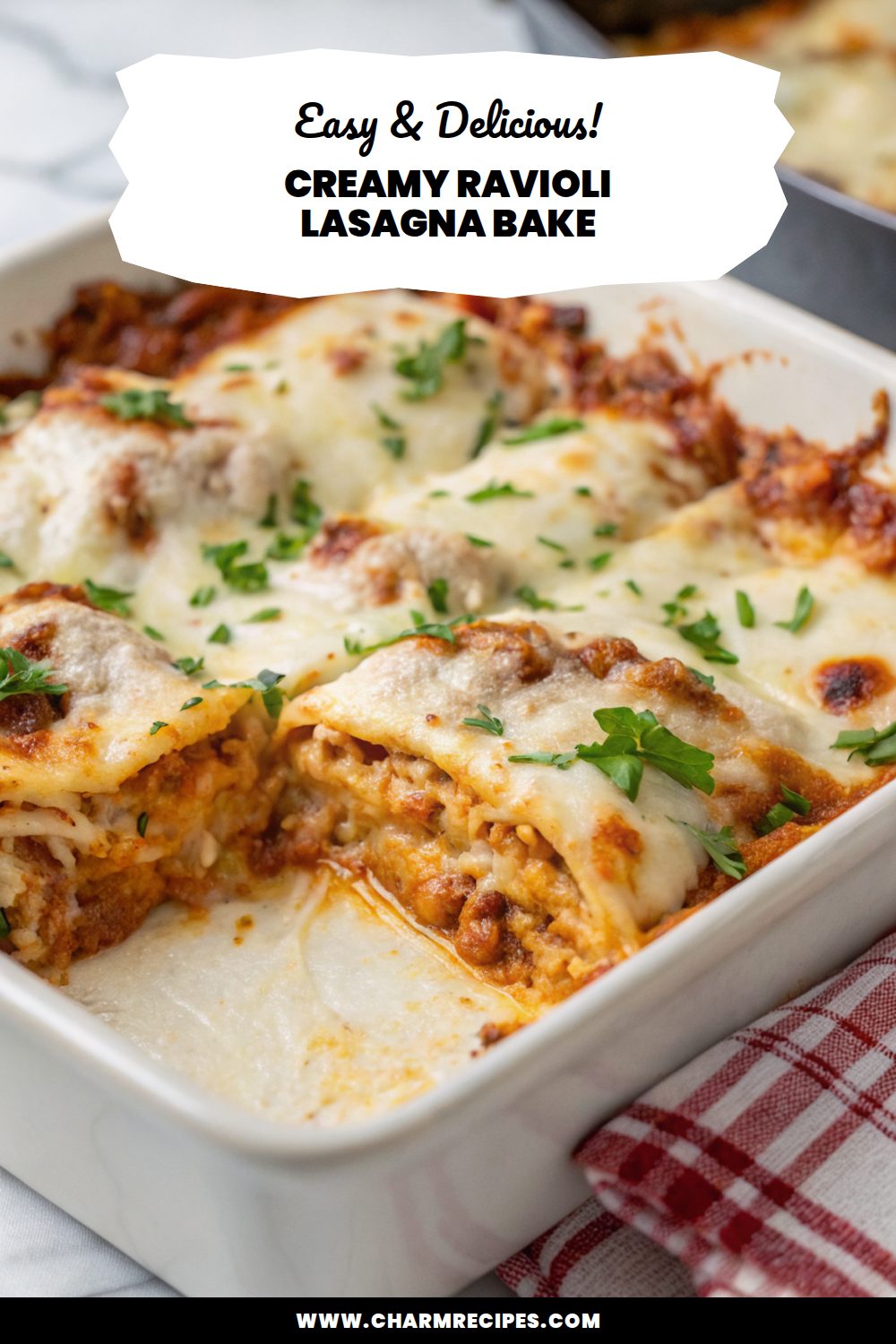 Creamy Ravioli Lasagna Bake Recipe