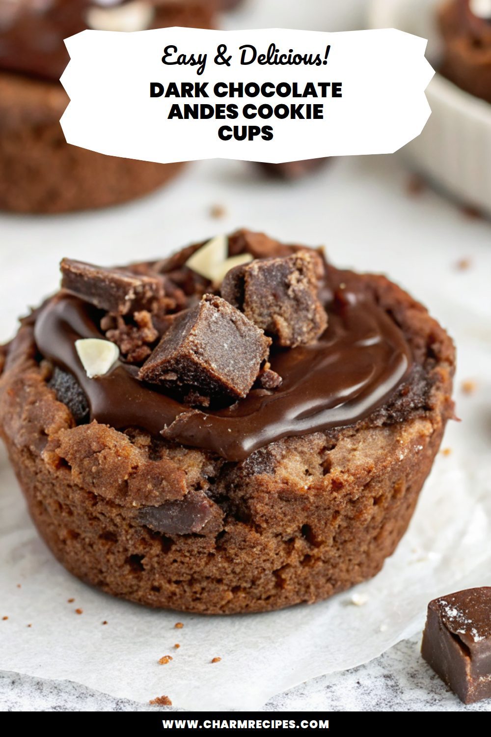 Dark Chocolate Andes Cookie Cups