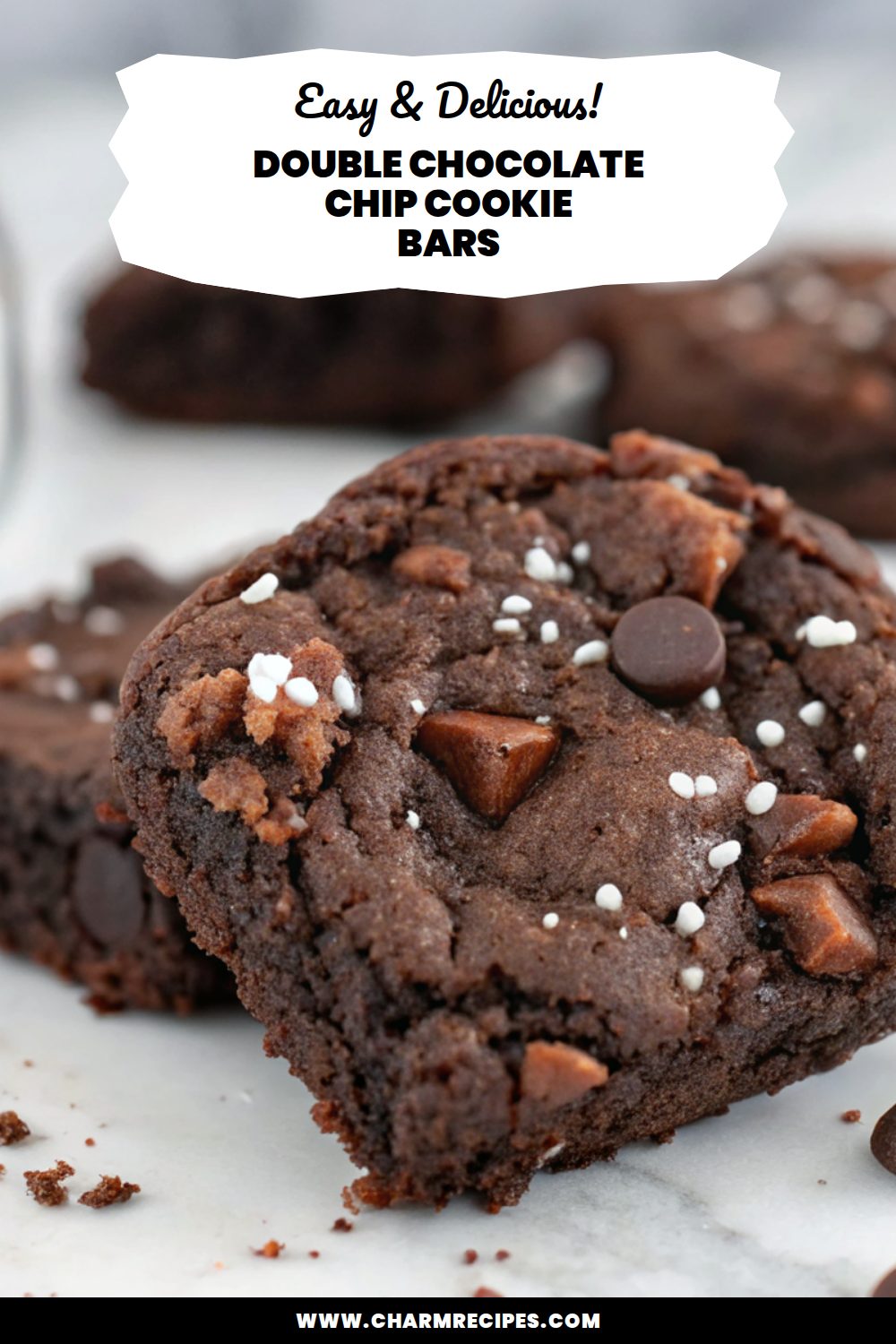 Double Chocolate Chip Cookie Bars