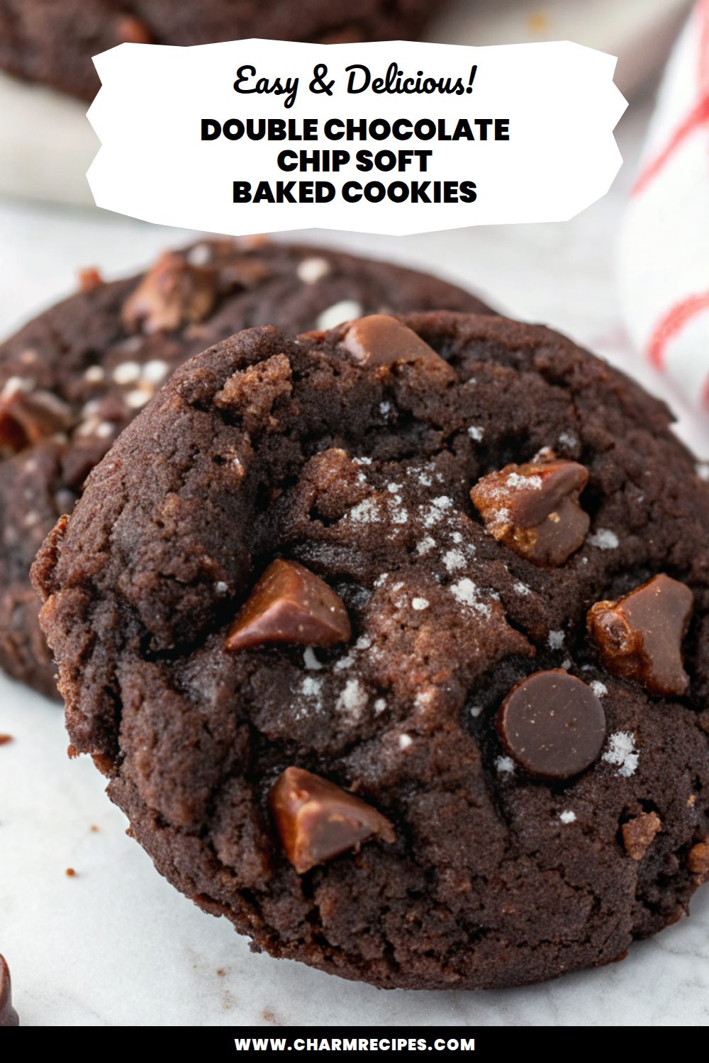Double Chocolate Chip Soft Baked Cookies