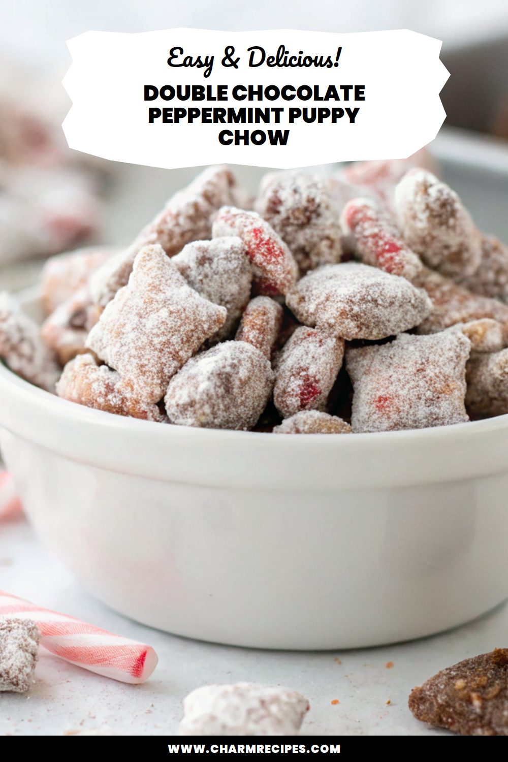 Double Chocolate Peppermint Puppy Chow