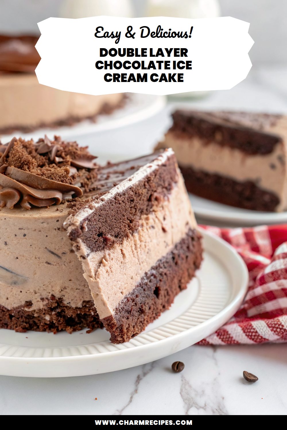 Double Layer Chocolate Ice Cream Cake