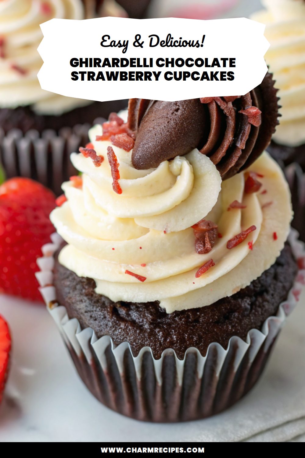 Ghirardelli Chocolate Strawberry Cupcakes Recipe