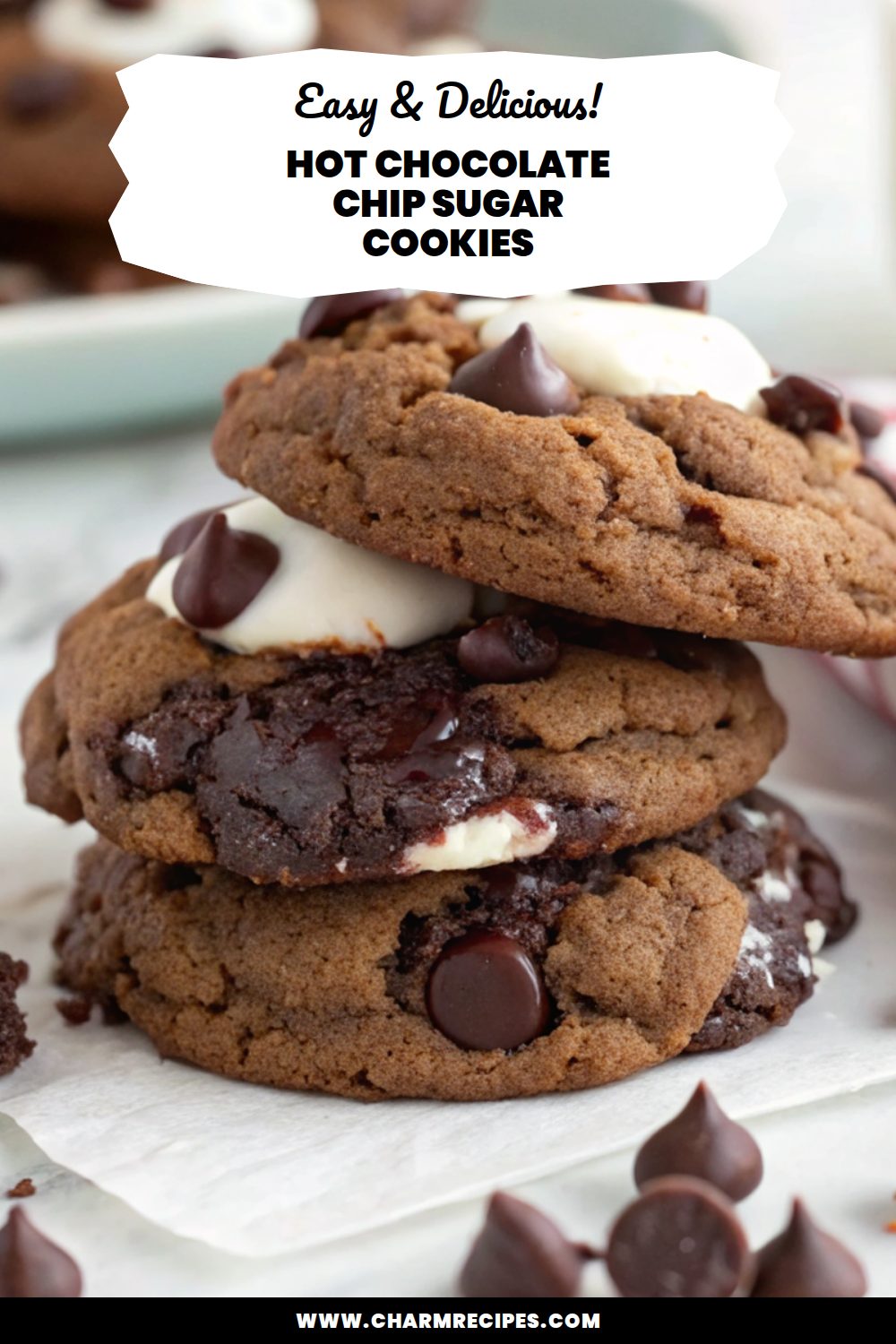 Hot Chocolate Chip Sugar Cookies